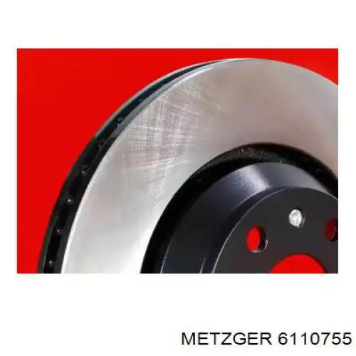 Передние тормозные диски 6110755 Metzger