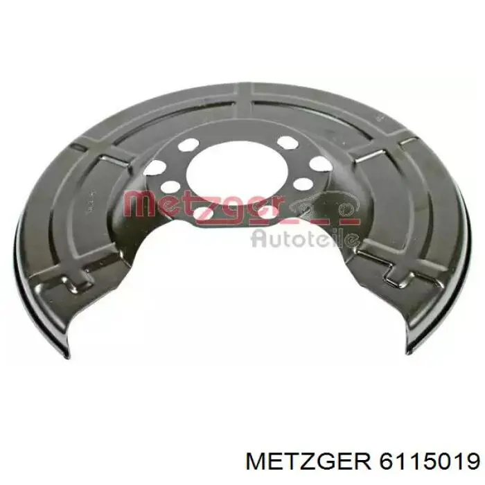 6115019 Metzger proteção do freio de disco traseiro