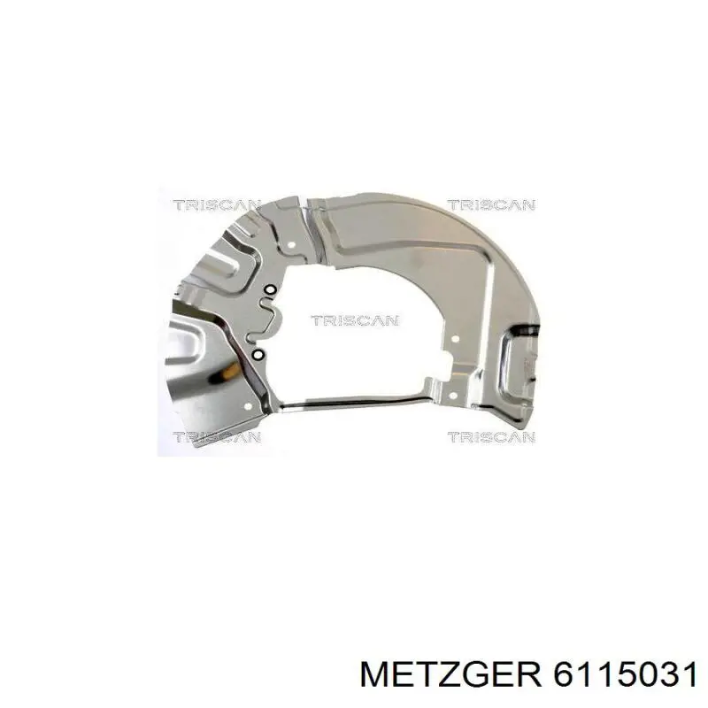 6115031 Metzger защита тормозного диска переднего левого