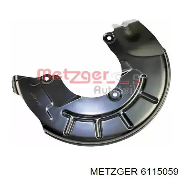 6115059 Metzger proteção do freio de disco dianteiro esquerdo