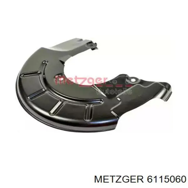 6115060 Metzger proteção do freio de disco dianteiro direito