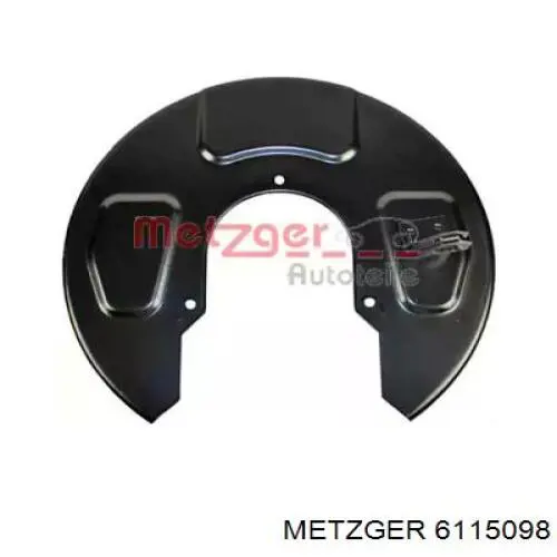 6115098 Metzger proteção direita do freio de disco traseiro