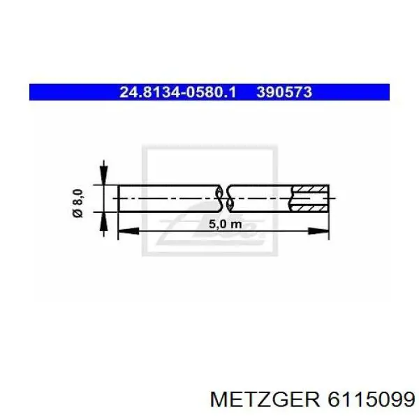 Купить 6115099 Metzger Защита тормозного диска, переднего, левого