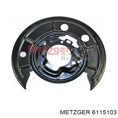 6115103 Metzger proteção esquerda do freio de disco traseiro
