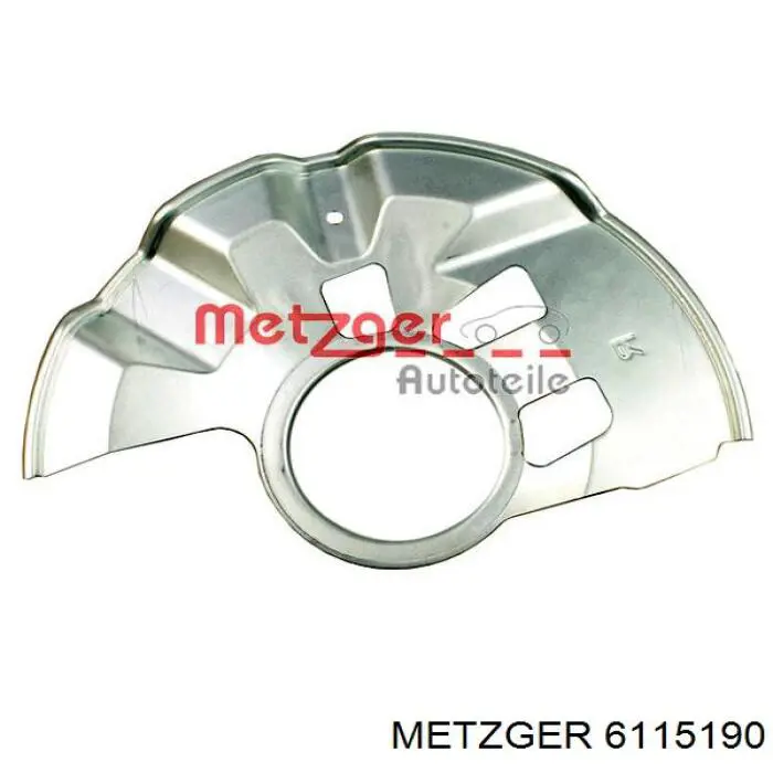 6115190 Metzger proteção do freio de disco dianteiro direito