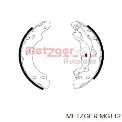 Задние барабанные колодки MG112 Metzger