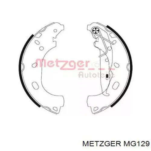 Задние барабанные колодки MG129 Metzger