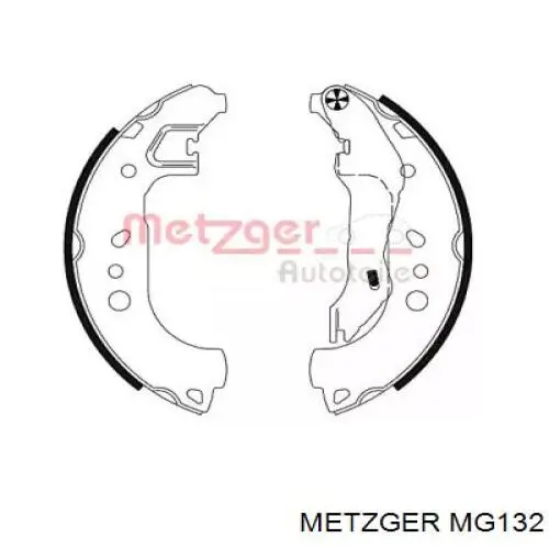 Задние барабанные колодки MG132 Metzger