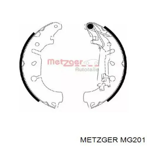 Задние барабанные колодки MG201 Metzger