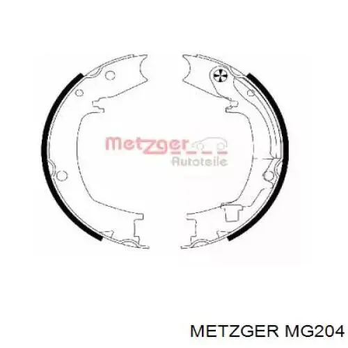 Колодки ручника MG204 Metzger