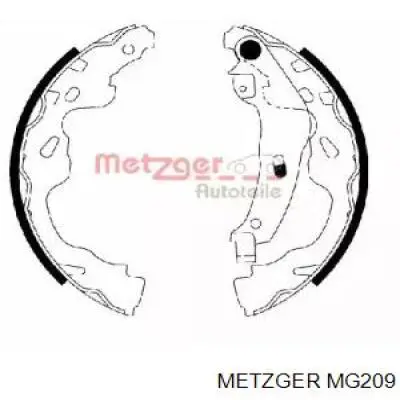 Задние барабанные колодки MG209 Metzger