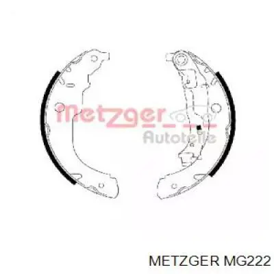 MG222 Metzger колодки тормозные задние барабанные