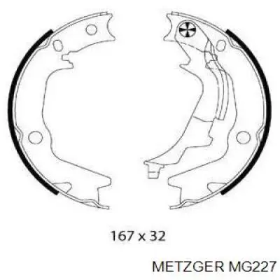 Колодки ручника MG227 Metzger