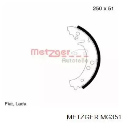 Колодки тормозные задние барабанные Metzger MG351