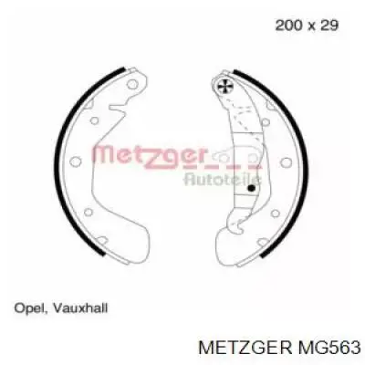 MG563 Metzger задние барабанные колодки