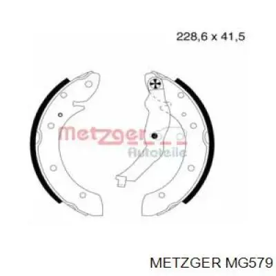 Задние барабанные колодки MG579 Metzger