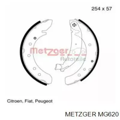 Задние барабанные колодки MG620 Metzger