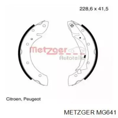 Задние барабанные колодки MG641 Metzger