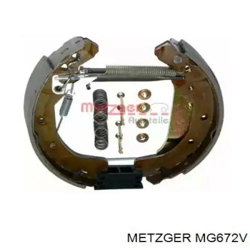MG 672V Metzger задние барабанные колодки