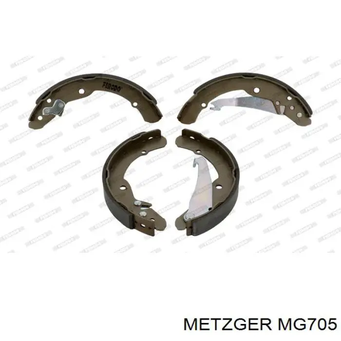 Купить MG705 Metzger Задние барабанные тормозные колодки
