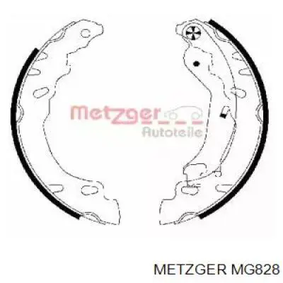 Колодки тормозные задние барабанные Metzger MG828