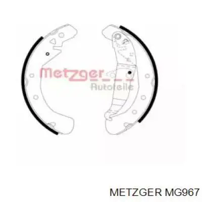 Задние барабанные колодки MG967 Metzger