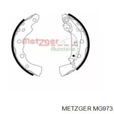 MG 973 Metzger колодки тормозные задние барабанные