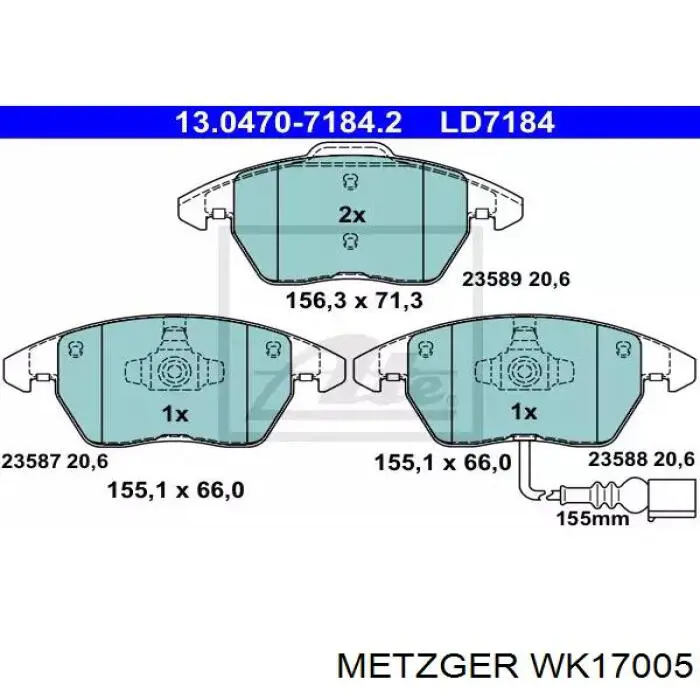 Датчик износа тормозных колодок задний 0005429318 Mercedes