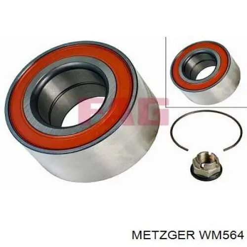 WM564 Metzger Подшипник ступицы передней