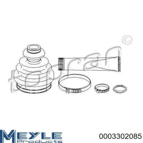 Купить 0003302085 Meyle Пыльник гранаты внутренний, передней полуоси
