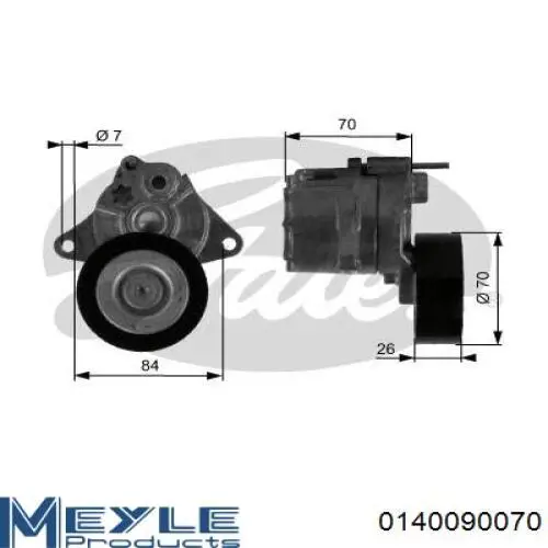 Купить 140090070 Meyle Натяжной ролик