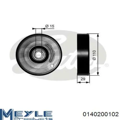 Натяжной ролик Meyle 0140200102 цена, от 17.03 USD