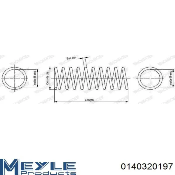 Пружина амортизатора передняя K+F 319541 цена, от 28.63 USD