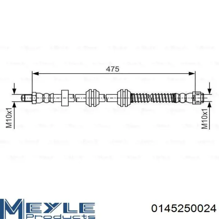 Купить 0145250024 Meyle Шланг тормозной передний