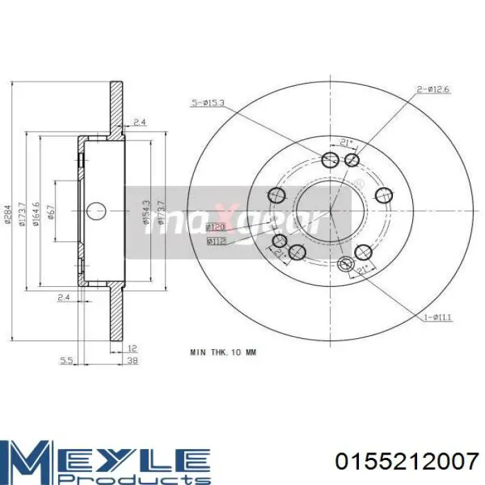 Передние тормозные диски PB1010 Starline