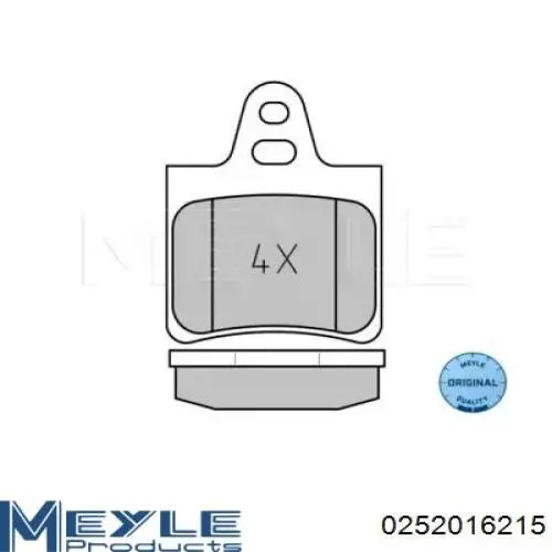 Задние тормозные колодки 0252016215 Meyle