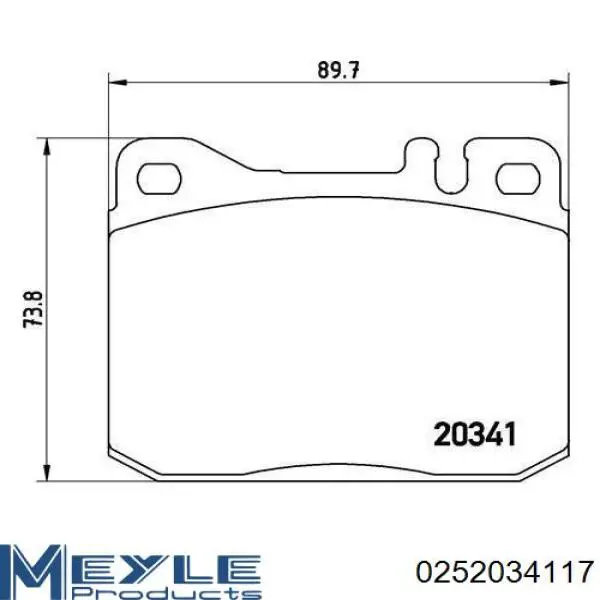 Купить 0252034117 Meyle Колодки тормозные