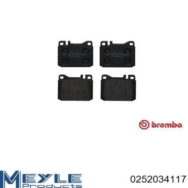 Колодки Meyle 0252034117 цена, от 17.96 USD
