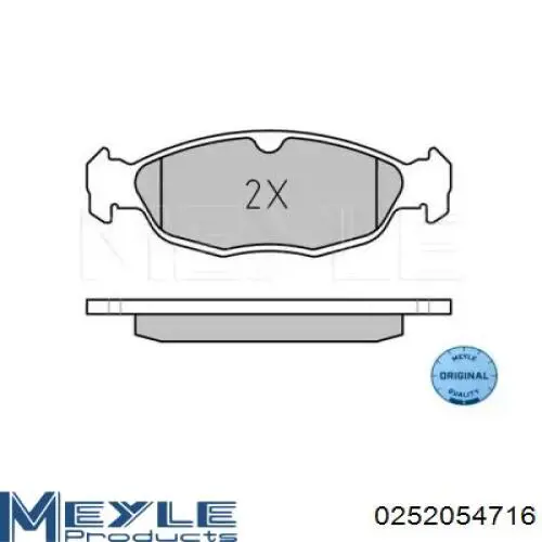 Колодки Meyle 0252054716 цена, от 12.33 USD