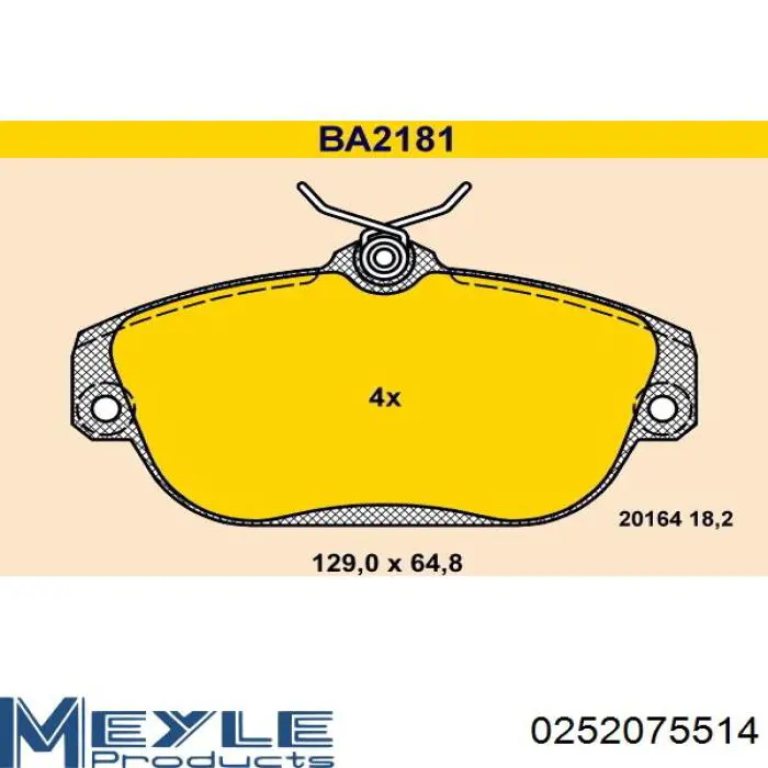 1487401 Volvo Колодки тормозные дисковые комплект