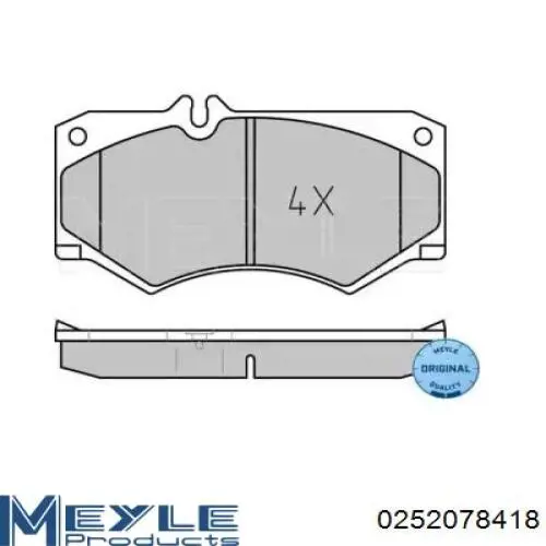 Передние тормозные колодки 0004212902 Mercedes