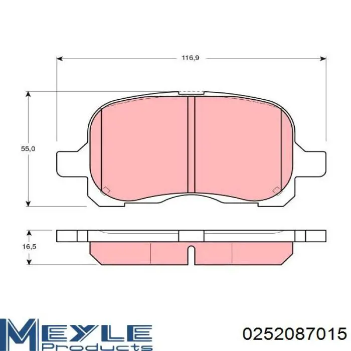 Передние тормозные колодки MDB1251 Mintex