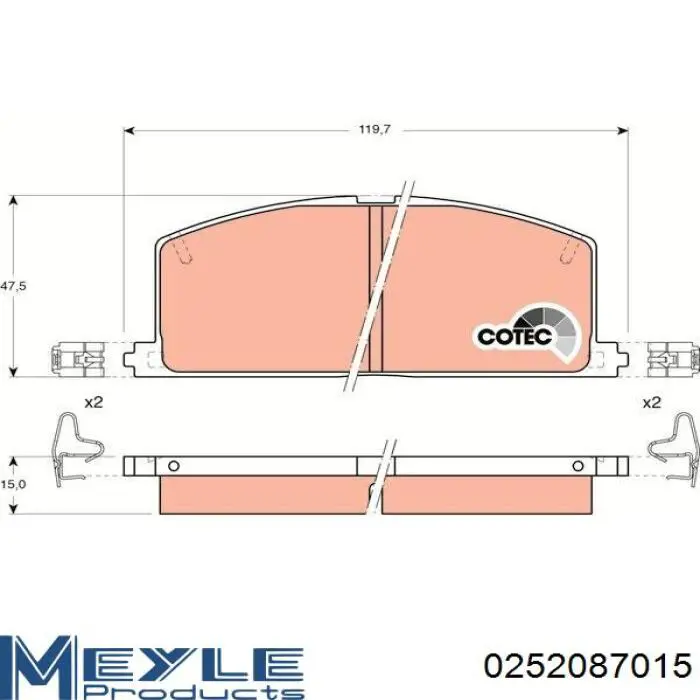 Тормозные колодки Mintex MDB1251