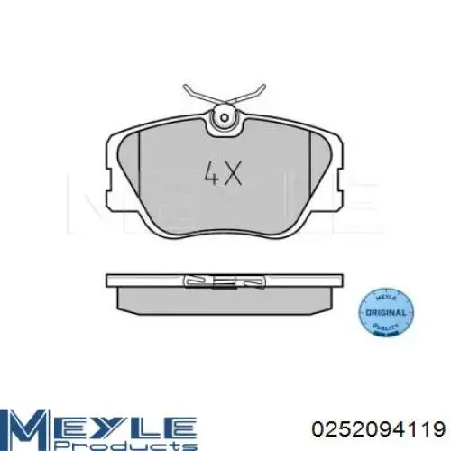 Купить 0252094119 Meyle Колодки тормозные