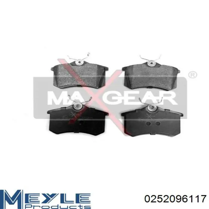 Купить 0252096117 Meyle Колодки тормозные задние, дисковые