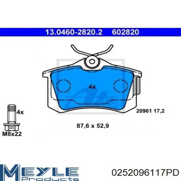 Купить RT1PD33460 Rotinger Колодки тормозные задние, дисковые