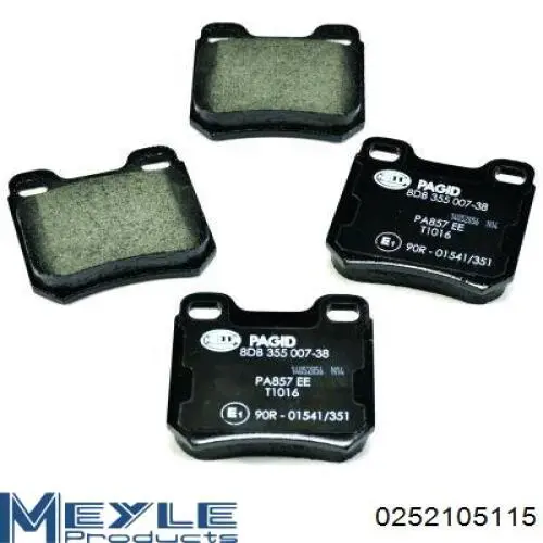 Задние тормозные колодки 0252105115 Meyle