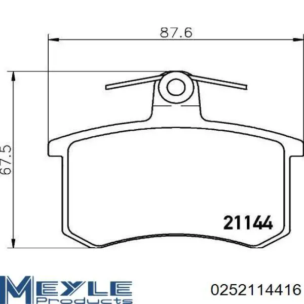 Задние дисковые колодки Hart 215893