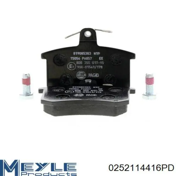 Задние тормозные колодки 0252114416PD Meyle