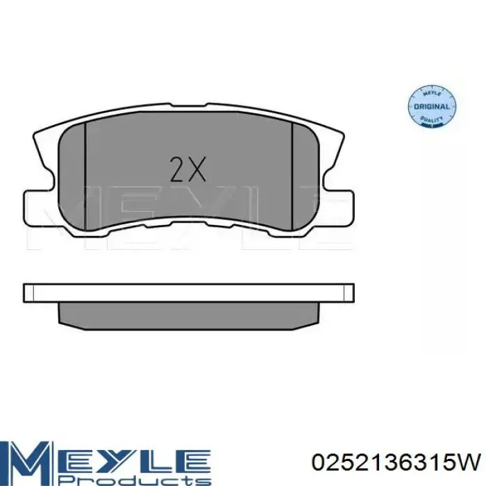 Тормозные колодки Meyle 0252136315W
